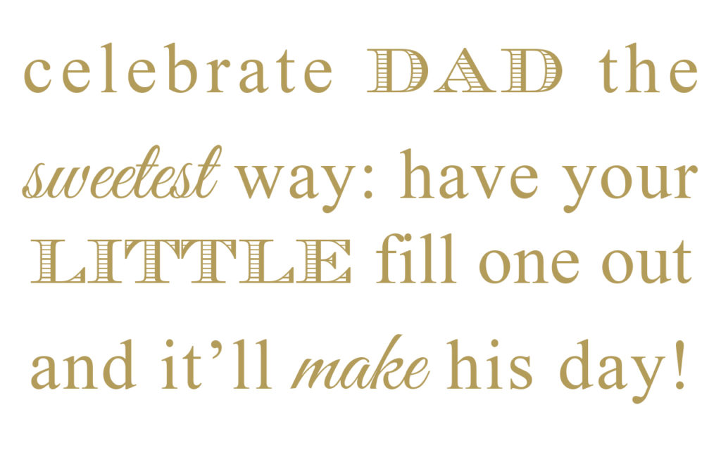 Father’s Day Printables – The Well To Do Review